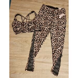 NEW Victoria's Secret 2 Piece Athletic Ultra High Rise Leggings & Top Size 12